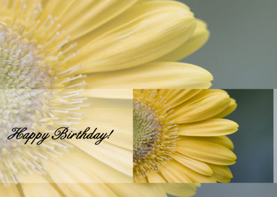 Happy Birthday card with daisy