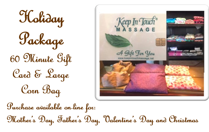 Gift Card Package - Large Corn Bag & 60 Minute Massage