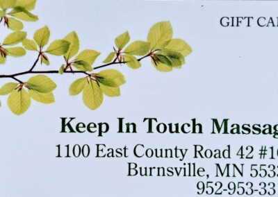 Keep In Touch Massage Gift Card